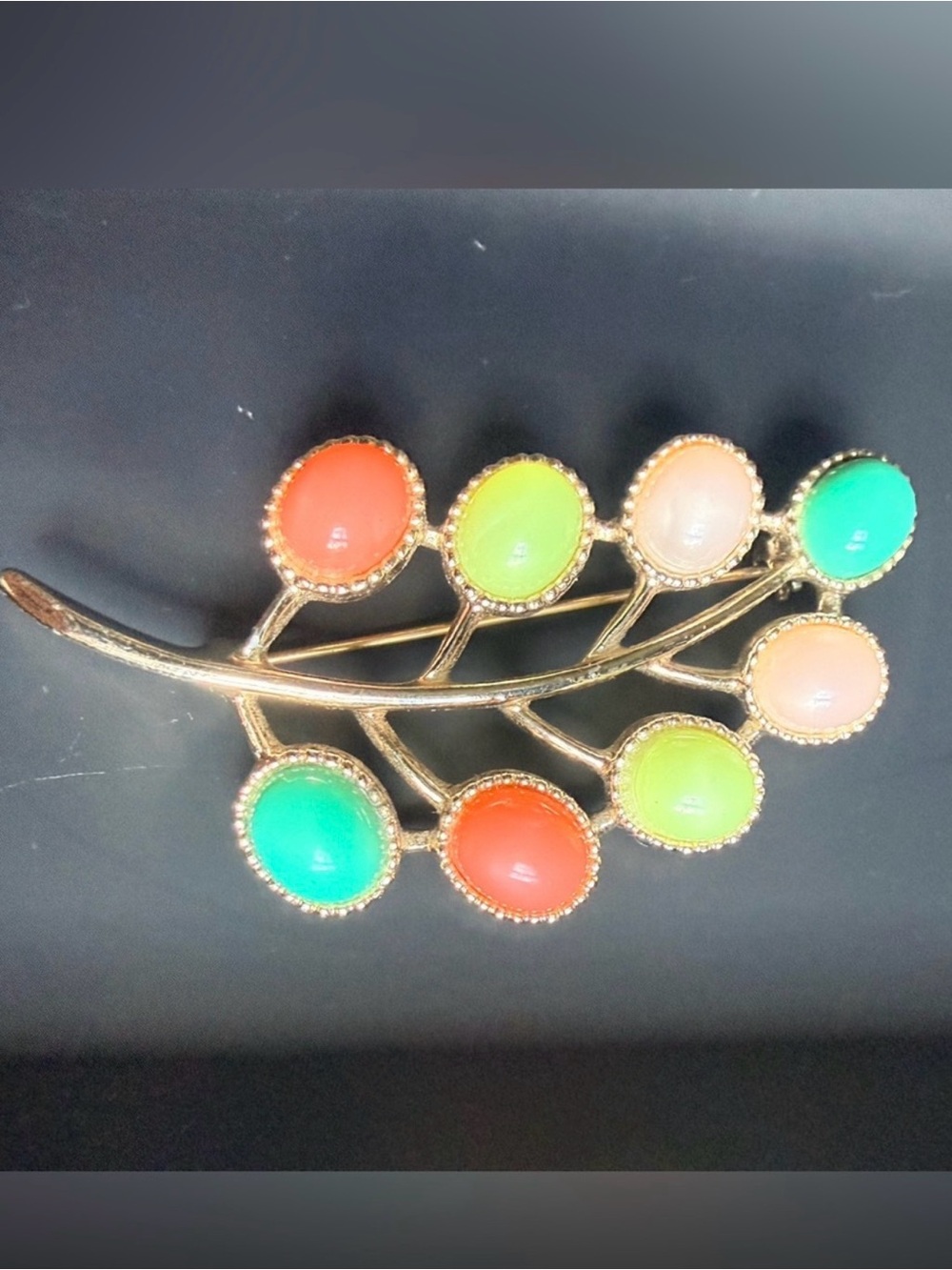 Vintage 1973 Sarah Coventry "Candy Land" brooch pin - Picture 6 of 6